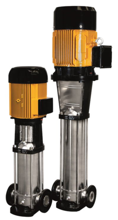 Bomba centrífuga multietapa vertical In-Line para el suministro de agua, 100% acero inoxidable. VS15 03 F30