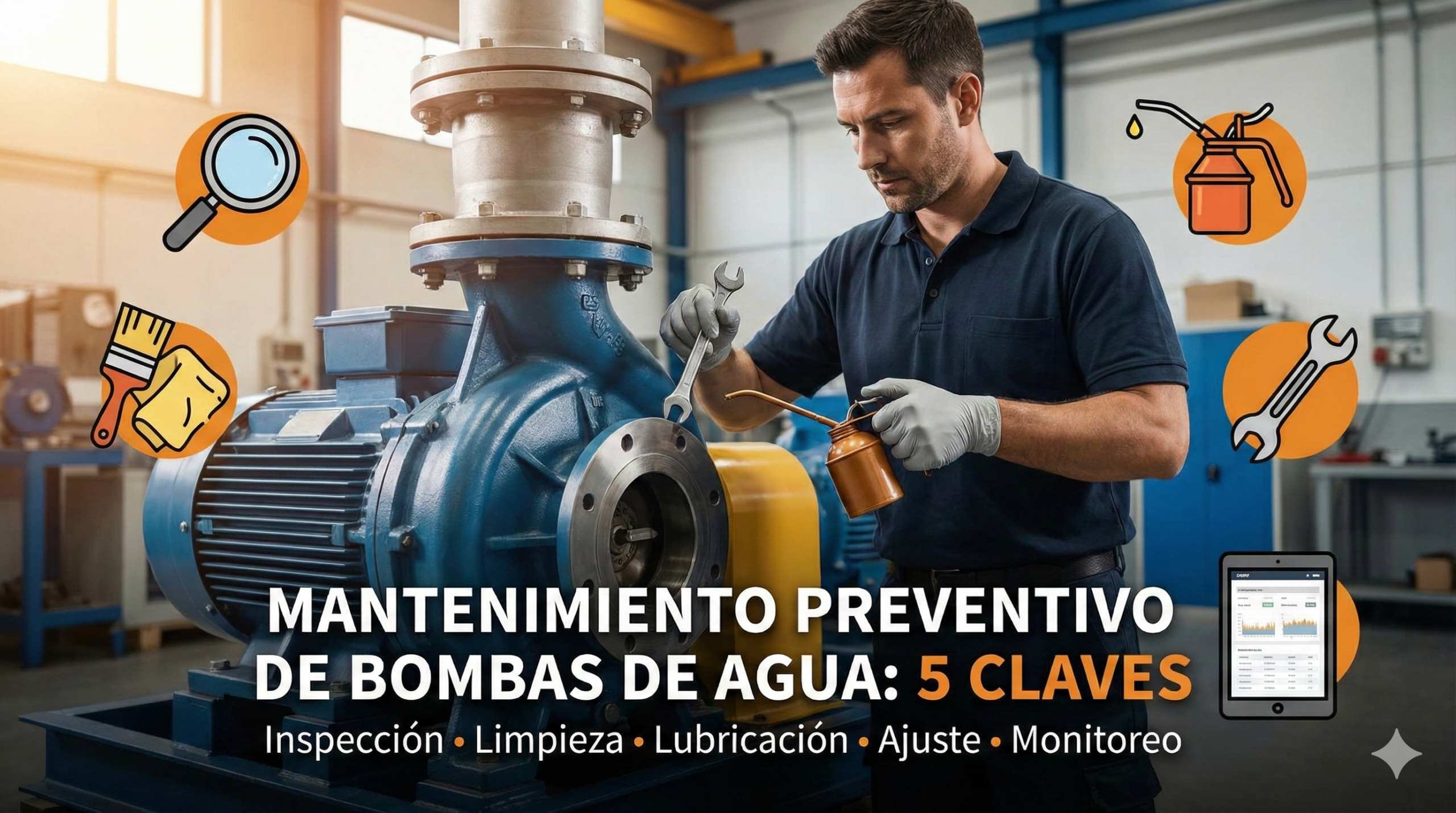 Evita averías costosas: 5 claves del mantenimiento preventivo de bombas de agua