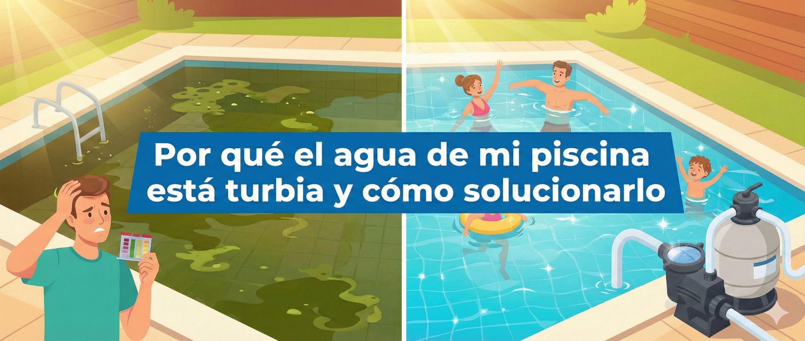 Mi piscina tiene el agua turbia: Causas y solución definitiva