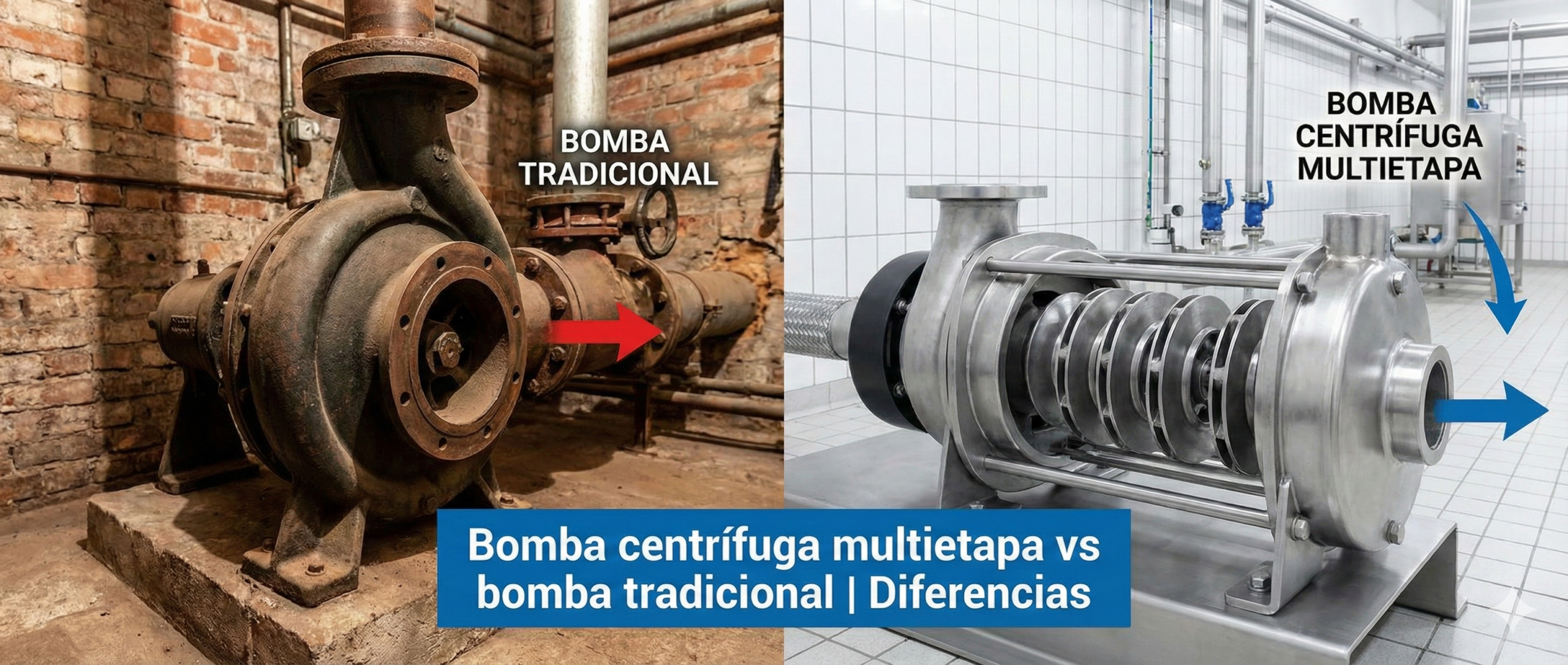 Bomba centrífuga multietapa vs bomba tradicional | Diferencias